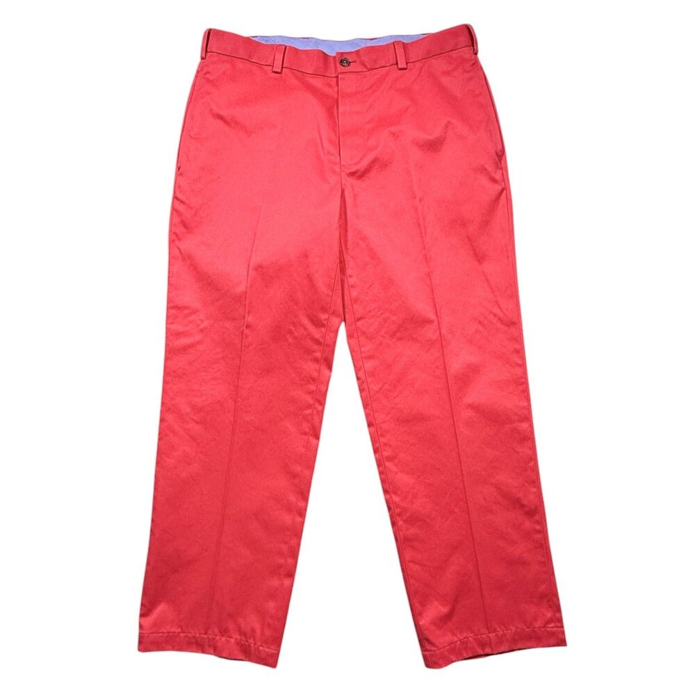Brooks Brothers 346 34x27 Advantage Chino Clark Fit Red Lightweight Cotton Pants